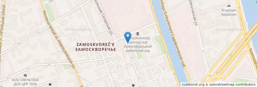 Mapa de ubicacion de Чайхона Восточный Дворик en Russie, District Fédéral Central, Moscou, Центральный Административный Округ, Район Замоскворечье.