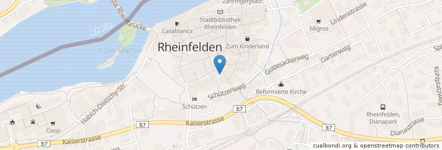 Mapa de ubicacion de Studiokino en Svizzera, Argovia, Bezirk Rheinfelden, Rheinfelden.