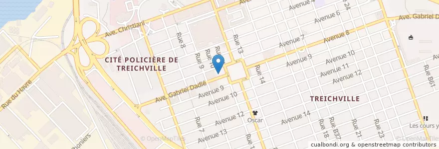 Mapa de ubicacion de La Caravelle en Кот-Д’Ивуар, Абиджан, Treichville.