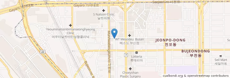 Mapa de ubicacion de Ce Soir en Corée Du Sud, Busan, 부산진구, 부전동.