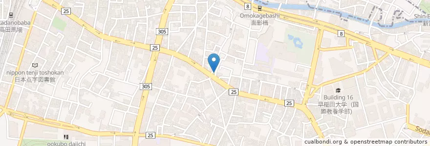 Mapa de ubicacion de 西東詩集 en 日本, 東京都, 新宿区.