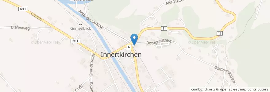 Mapa de ubicacion de Raiffeisenbank Haslital-Brienz en Suiza, Berna, Verwaltungsregion Oberland, Verwaltungskreis Interlaken-Oberhasli, Innertkirchen.