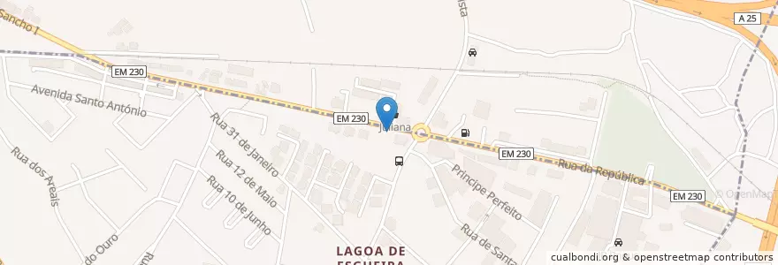 Mapa de ubicacion de O Sousa en پرتغال, Aveiro, Centro, Baixo Vouga, Aveiro.