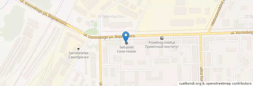 Mapa de ubicacion de Сели-поели en Rusia, Приволжский Федеральный Округ, Óblast De Kírov, Городской Округ Киров.