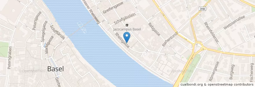 Mapa de ubicacion de Restaurant zur Linde en Suíça, Basel-Stadt, Basileia.