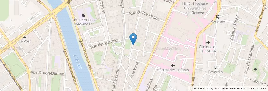Mapa de ubicacion de Marius en スイス, ジュネーヴ, ジュネーヴ, Genève.