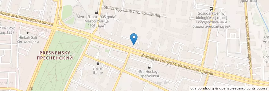Mapa de ubicacion de Росгосстрах банк en Russie, District Fédéral Central, Moscou, Центральный Административный Округ, Пресненский Район.