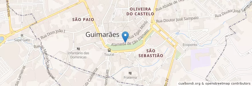 Mapa de ubicacion de Pastelaria Bom Gosto en 葡萄牙, 北部大區, Braga, Ave, Guimarães, Oliveira, São Paio E São Sebastião.