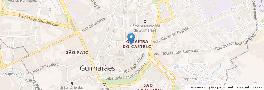 Mapa de ubicacion de Café Medieval en Portogallo, Nord, Braga, Ave, Guimarães, Oliveira, São Paio E São Sebastião.