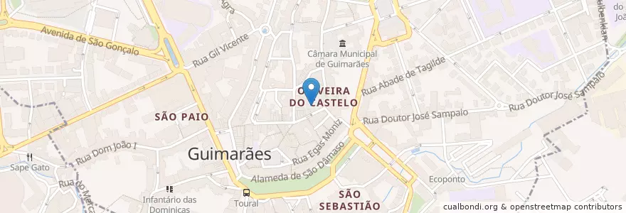 Mapa de ubicacion de Wine House - Rolhas e rotulos en Portugal, Norte, Braga, Ave, Guimarães, Oliveira, São Paio E São Sebastião.