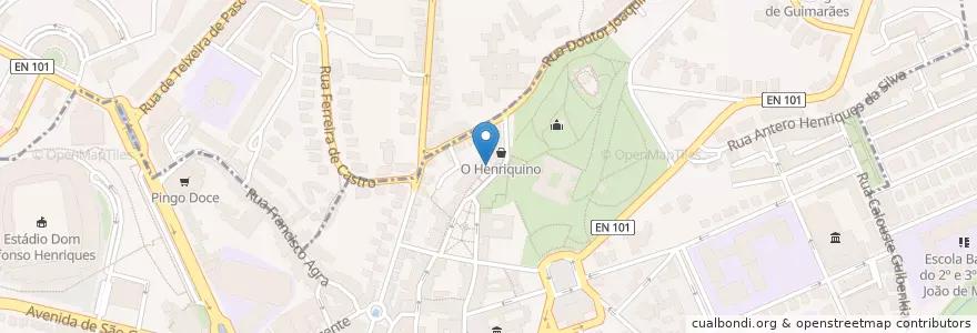 Mapa de ubicacion de Restaurante Cor de Tangerina en 葡萄牙, 北部大區, Braga, Ave, Guimarães, Oliveira, São Paio E São Sebastião.