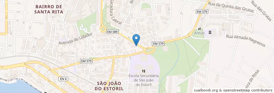 Mapa de ubicacion de Clínica Veterinária de São João do Estoril en Portogallo, Área Metropolitana De Lisboa, Lisbona, Grande Lisboa, Cascais, Cascais E Estoril.