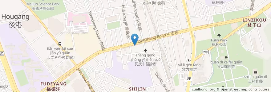 Mapa de ubicacion de SUKIYA en 타이완, 신베이 시, 타이베이시, 스린 구.