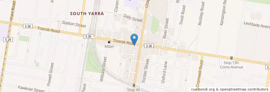 Mapa de ubicacion de Two Forty Eight en Australië, Victoria, City Of Stonnington.