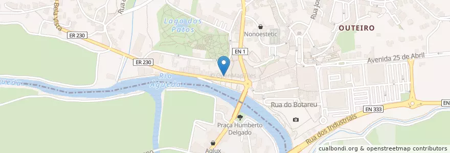 Mapa de ubicacion de Clínica Oftalmologia en 葡萄牙, Aveiro, Centro, Baixo Vouga, Águeda, Águeda E Borralha.