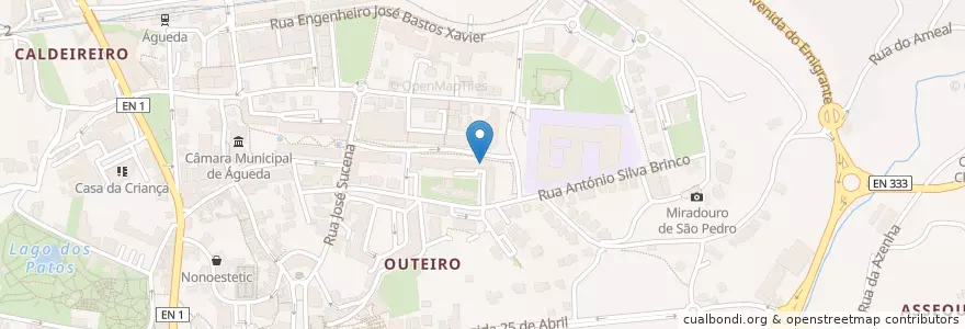 Mapa de ubicacion de Foca en ポルトガル, Aveiro, Centro, Baixo Vouga, Águeda, Águeda E Borralha.