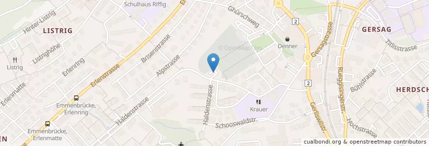 Mapa de ubicacion de Friedhof en سويسرا, Luzern, Emmen.