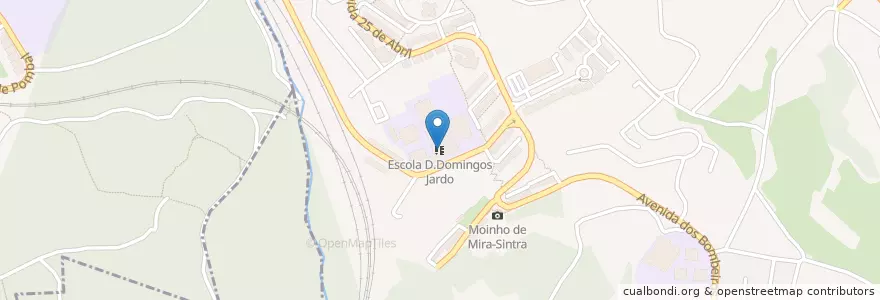 Mapa de ubicacion de Escola D.Domingos Jardo en Portugal, Área Metropolitana De Lisboa, Lisboa, Grande Lisboa, Sintra, Agualva E Mira-Sintra.