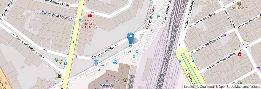 Mapa de ubicacion de 194 Estació AVE Joaquín Sorolla en 西班牙, Comunitat Valenciana, 華倫西亞, Comarca De València, València.