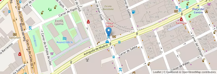 Mapa de ubicacion de 194 - Joan Güell 98 en Espagne, Catalogne, Barcelone, Barcelonais, Barcelone.