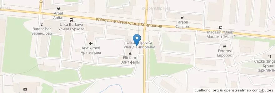 Mapa de ubicacion de Для бережливых en Rusia, Северо-Западный Федеральный Округ, Óblast De Múrmansk, Городской Округ Мурманск.