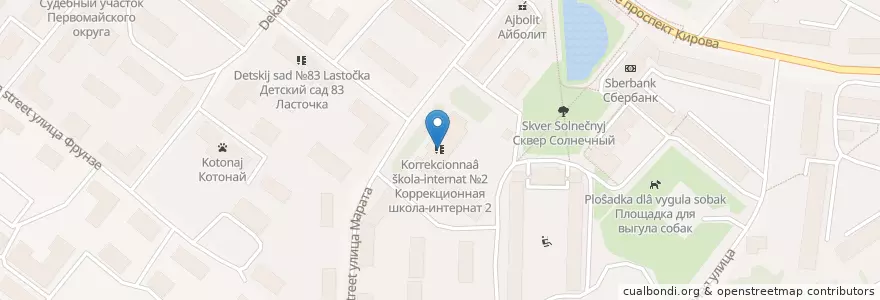 Mapa de ubicacion de Коррекционная школа-интернат №2 en Russland, Föderationskreis Nordwest, Oblast Murmansk, Городской Округ Мурманск.
