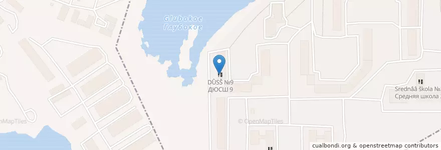 Mapa de ubicacion de ДЮСШ №9 en Russland, Föderationskreis Nordwest, Oblast Murmansk, Rajon Kola.