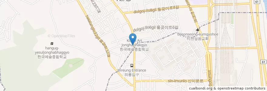 Mapa de ubicacion de 이문동우편취급소 en Corea Del Sur, Seúl, 성북구, 석관동.