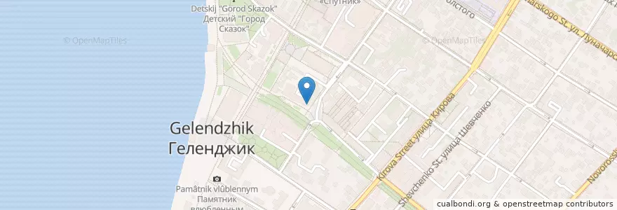 Mapa de ubicacion de Геленджик Банк en Russia, South Federal District, Krasnodar Krai, Городской Округ Геленджик.