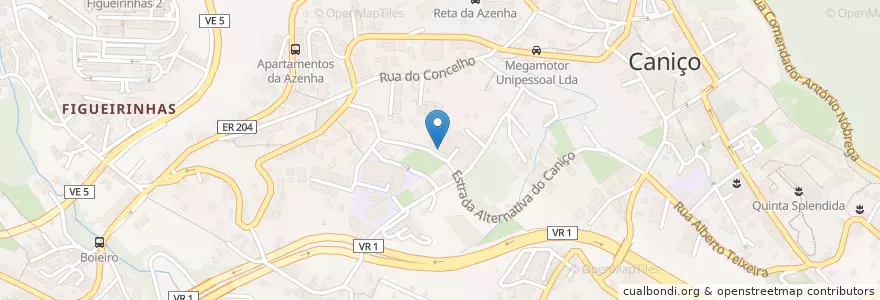 Mapa de ubicacion de Restaurante O Petisco en Portugal, Santa Cruz, Caniço.