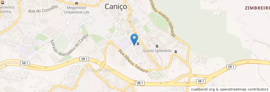 Mapa de ubicacion de Café do Jardim en Португалия, Santa Cruz, Caniço.