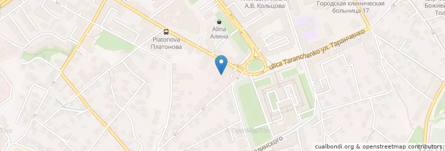 Mapa de ubicacion de Интерлингва en Rusia, Distrito Federal Central, Óblast De Vorónezh, Городской Округ Воронеж.