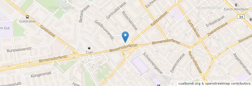 Mapa de ubicacion de Flash Bistro en Suisse, Zurich, District De Zurich, Zurich.