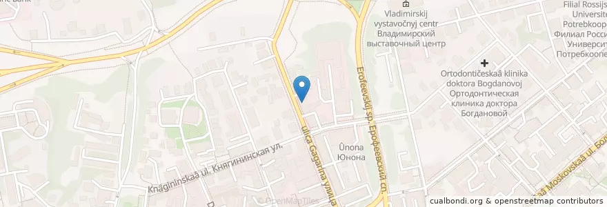 Mapa de ubicacion de Прованс en Rusia, Distrito Federal Central, Óblast De Vladímir, Городской Округ Владимир.