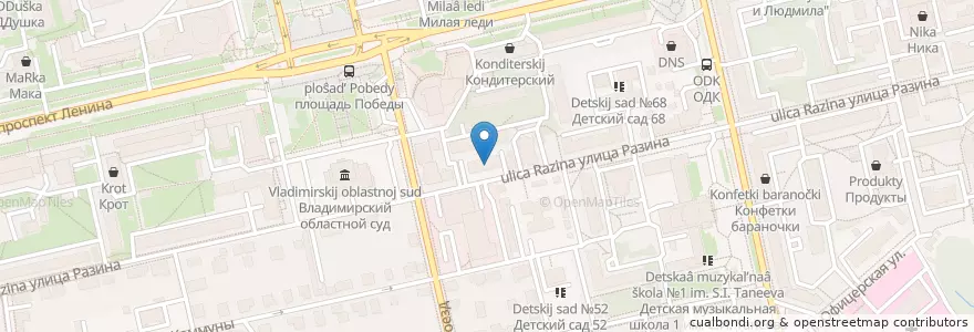 Mapa de ubicacion de Mon Plaisir en Rússia, Distrito Federal Central, Владимирская Область, Городской Округ Владимир.