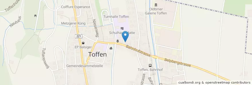 Mapa de ubicacion de Valiant Bank en スイス, ベルン, Verwaltungsregion Bern-Mittelland, Verwaltungskreis Bern-Mittelland, Toffen.