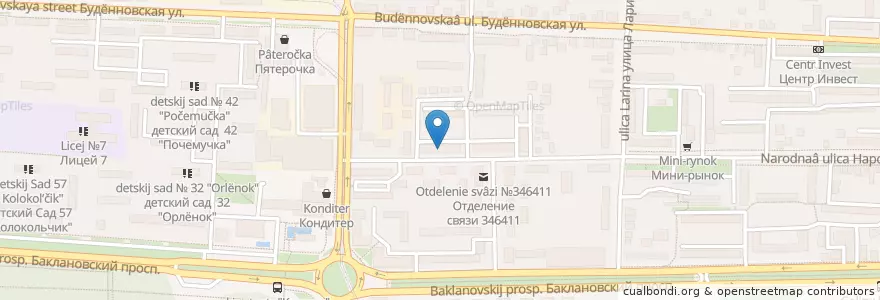 Mapa de ubicacion de Стоматологическая клиника №2 en Rusland, Zuidelijk Federaal District, Oblast Rostov, Городской Округ Новочеркасск.