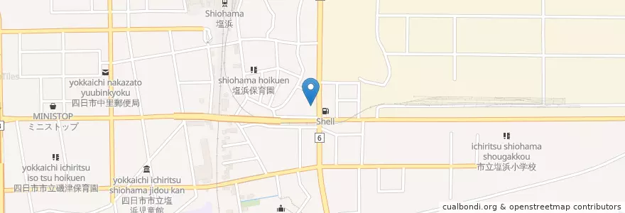 Mapa de ubicacion de すき家 en Giappone, Prefettura Di Mie, 四日市市.