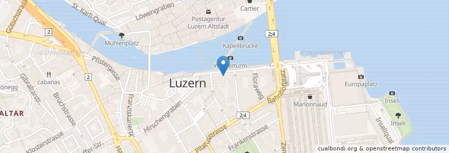 Mapa de ubicacion de Rossini en Zwitserland, Luzern, Luzern.