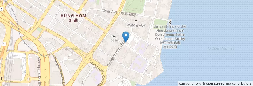 Mapa de ubicacion de 嘉禾黃埔 Goldenharvest Whampoa en China, Cantão, Hong Kong, Kowloon, Novos Territórios, 九龍城區 Kowloon City District.