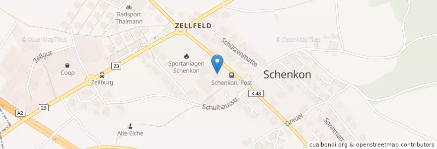 Mapa de ubicacion de Kapelle im Namen Jesu en Schweiz/Suisse/Svizzera/Svizra, Luzern, Schenkon.