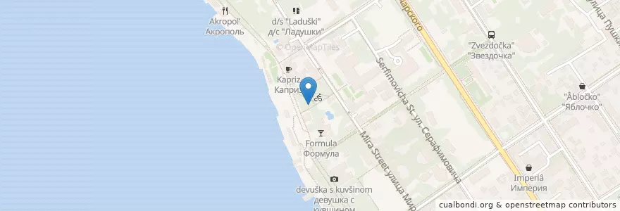 Mapa de ubicacion de Кальян Бар en 俄罗斯/俄羅斯, 南部联邦管区, 克拉斯诺达尔边疆区, Городской Округ Геленджик.