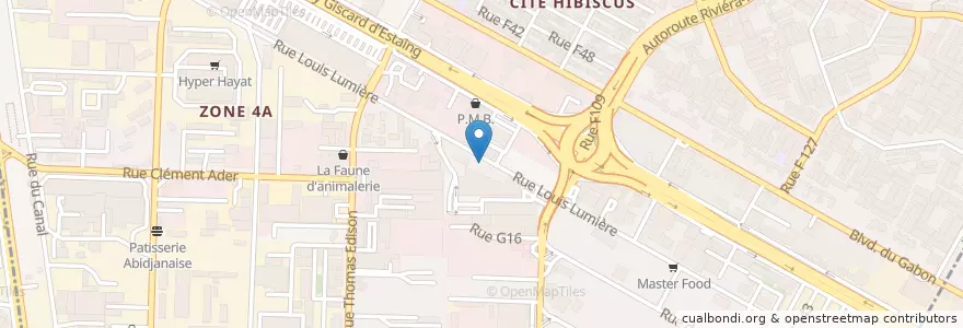 Mapa de ubicacion de La Brasserie des Arts en コートジボワール, アビジャン, Marcory.