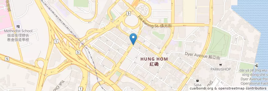 Mapa de ubicacion de HSBC en China, Cantão, Hong Kong, Kowloon, Novos Territórios, 九龍城區 Kowloon City District.