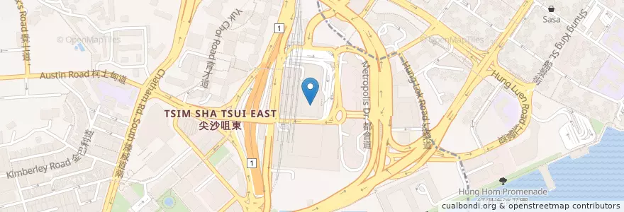 Mapa de ubicacion de 恒生銀行 Hang Seng Bank en 中国, 広東省, 香港, 九龍, 新界, 油尖旺區 Yau Tsim Mong District.