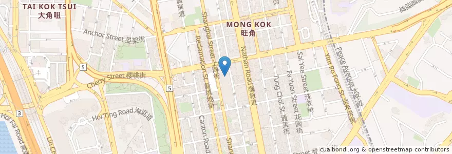 Mapa de ubicacion de MOS Burger en China, Guangdong, Hongkong, Kowloon, New Territories, 油尖旺區 Yau Tsim Mong District.