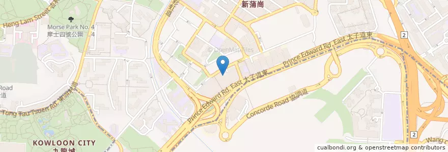 Mapa de ubicacion de 星巴克 Starbucks en Китай, Гуандун, Гонконг, Новые Территории, Цзюлун, 黃大仙區 Wong Tai Sin District, 九龍城區 Kowloon City District.