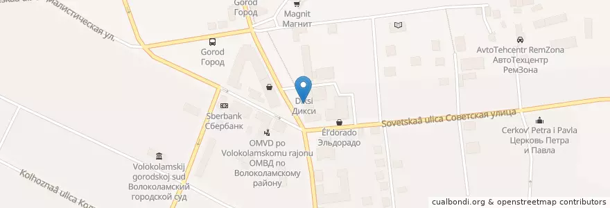 Mapa de ubicacion de Хоум кредит en Rusland, Centraal Federaal District, Oblast Moskou, Волоколамский Городской Округ.