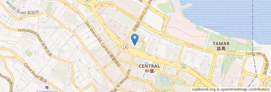 Mapa de ubicacion de 星巴克 en 中国, 广东省, 香港, 香港島, 新界, 中西區.