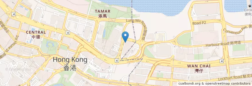 Mapa de ubicacion de 星巴克 en 中国, 广东省, 香港, 香港島, 新界, 灣仔區.
